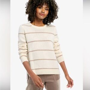 NWT Splendid Cashmere Cream Striped Sweater
